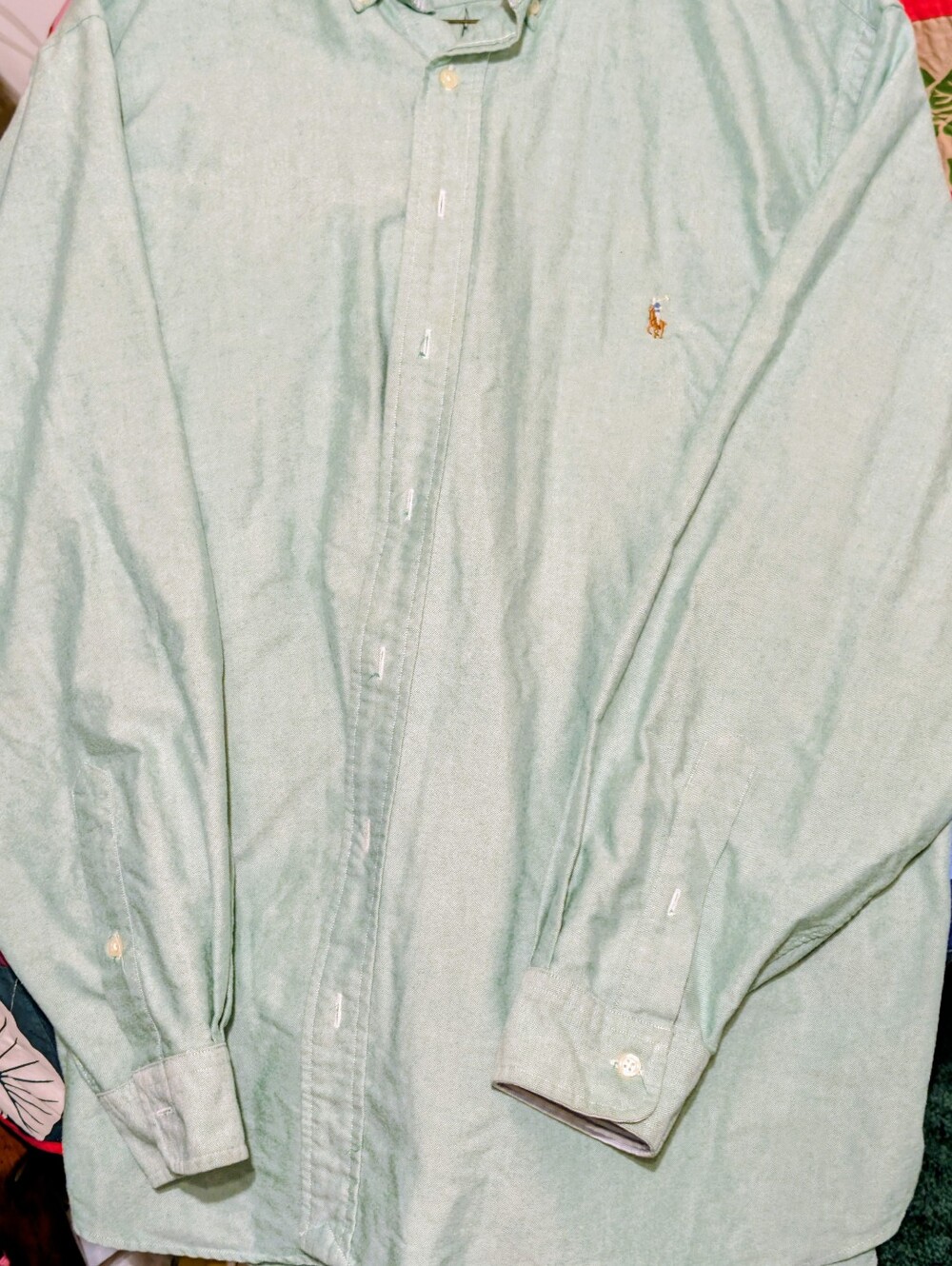 Ralph Lauren Light Mint Green Button-Down Oxford Shirt Size 2XL